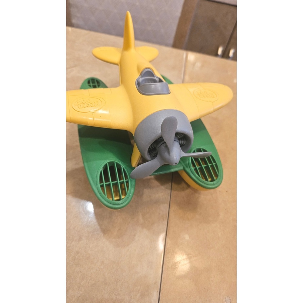 Green Toys Yellow‎ Grey Seaplane Toy USA Recycled Plastic TOYS